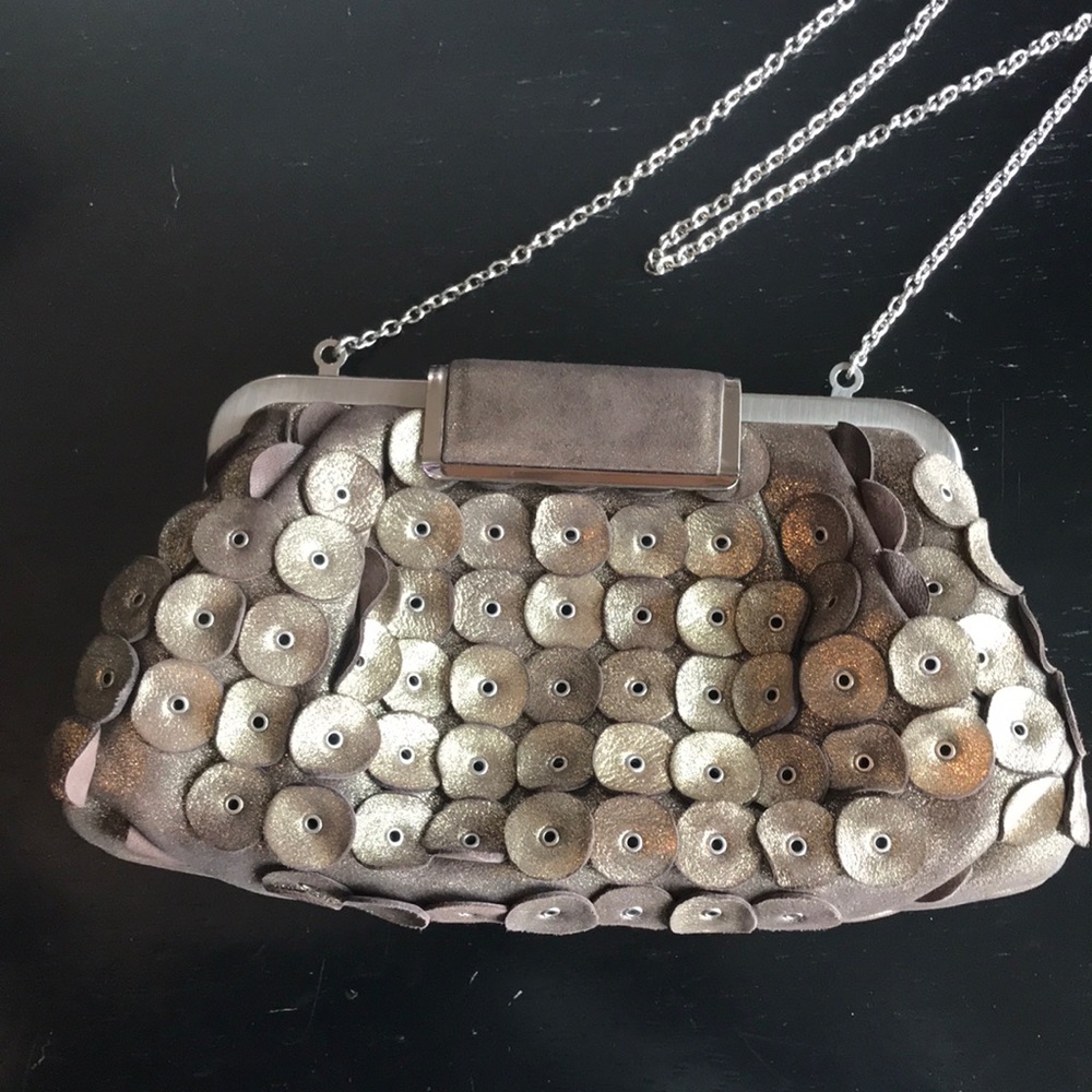 Small embellished leather clutch/handbag